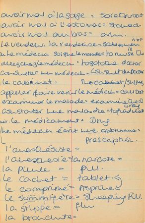 Lot #301 Princess Diana: The teenage Diana's French notebook from Swiss finishing school - Image 4