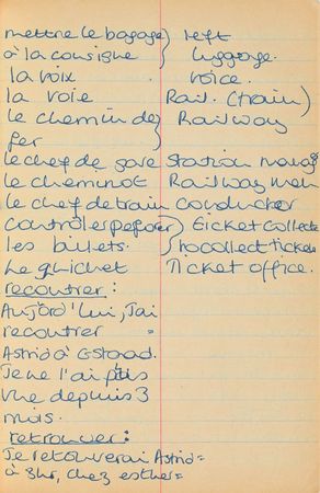 Lot #301 Princess Diana: The teenage Diana's French notebook from Swiss finishing school - Image 8