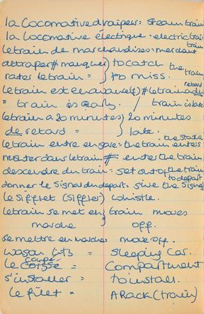 Lot #301 Princess Diana: The teenage Diana's French notebook from Swiss finishing school - Image 9