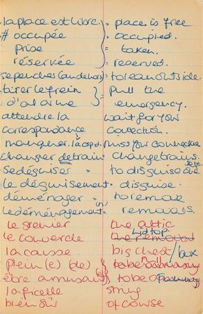 Lot #301 Princess Diana: The teenage Diana's French notebook from Swiss finishing school - Image 10