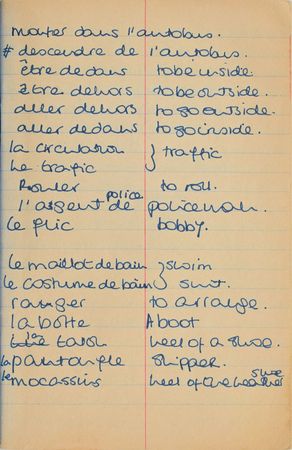 Lot #301 Princess Diana: The teenage Diana's French notebook from Swiss finishing school - Image 12