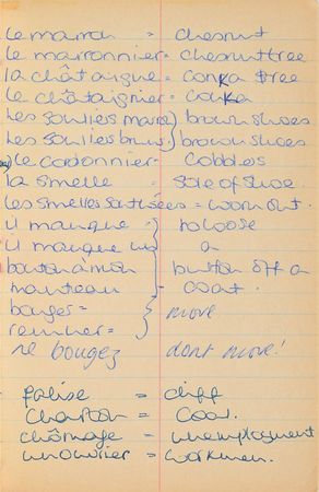 Lot #301 Princess Diana: The teenage Diana's French notebook from Swiss finishing school - Image 13