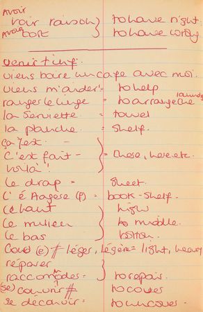 Lot #301 Princess Diana: The teenage Diana's French notebook from Swiss finishing school - Image 14