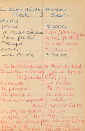 Lot #301 Princess Diana: The teenage Diana's French notebook from Swiss finishing school - Image 15
