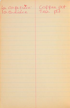 Lot #301 Princess Diana: The teenage Diana's French notebook from Swiss finishing school - Image 16