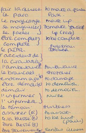 Lot #301 Princess Diana: The teenage Diana's French notebook from Swiss finishing school - Image 20