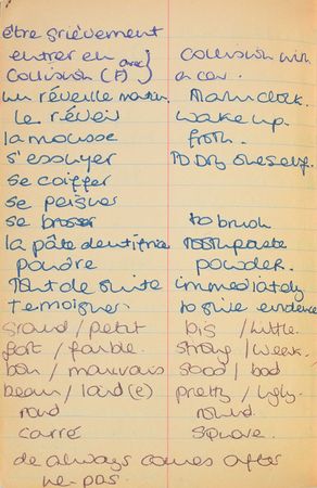 Lot #301 Princess Diana: The teenage Diana's French notebook from Swiss finishing school - Image 21