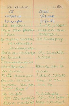 Lot #301 Princess Diana: The teenage Diana's French notebook from Swiss finishing school - Image 22