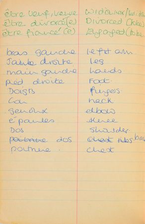 Lot #301 Princess Diana: The teenage Diana's French notebook from Swiss finishing school - Image 23