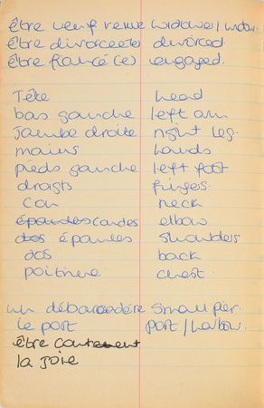 Lot #301 Princess Diana: The teenage Diana's French notebook from Swiss finishing school - Image 25
