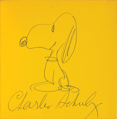 Lot #503 Charles Schulz Sketch in Book - Image 1