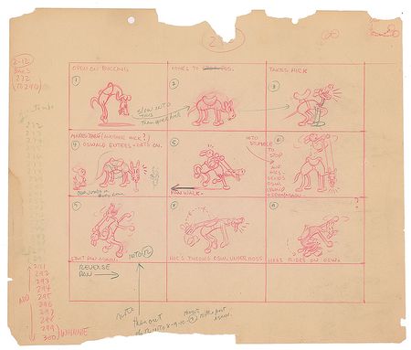Lot #545 Oswald the Rabbit Production Storyboards Storyboards - Image 1