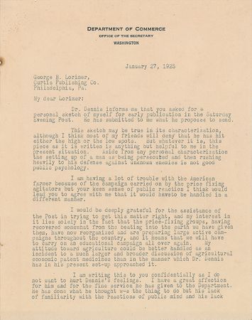 Lot #184 Herbert Hoover: 