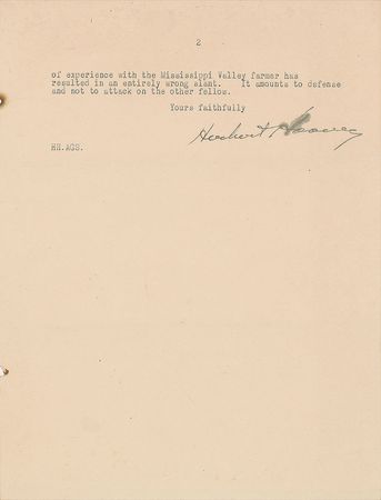 Lot #184 Herbert Hoover: 