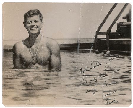 Lot #5 John F. Kennedy Circa 1942 Signed Photo: