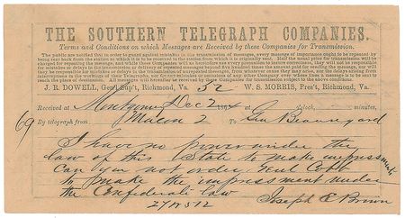 Lot #388 P. G. T. Beauregard Signed Note - Image 2