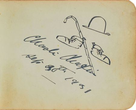 Lot #713 Charlie Chaplin: The Tramp's sketch from Paddington Green Children's Hospital - Image 1