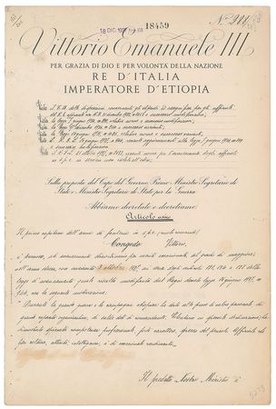 Lot #338 Benito Mussolini and Vittorio Emanuele III - Image 1