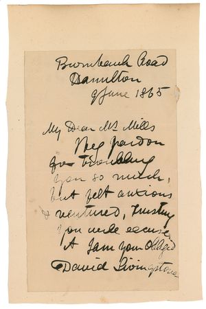 Lot #310 Henry M. Stanley and David Livingstone: 'Dr. Livingstone, I presume?' - Image 2