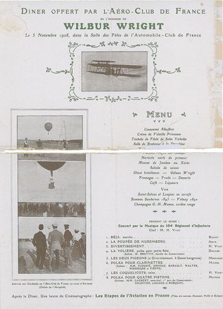 Lot #408 Wilbur Wright: The Aero Club of France honors Wilbur in 1908 - Image 2