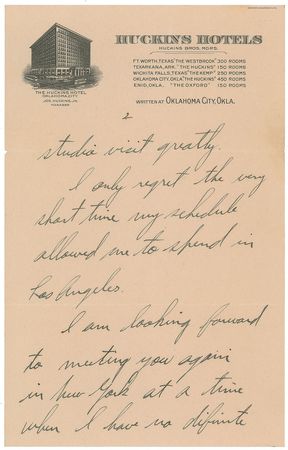 Lot #406 Charles Lindbergh: Lindbergh writes to William Randolph Hearst while touring the nation in 1927—four months after his transatlantic flight - Image 2