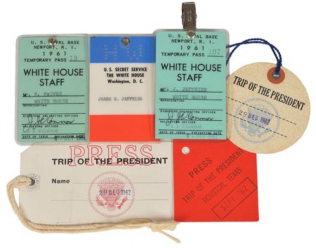Lot #34 John F. Kennedy White House Badges Badges