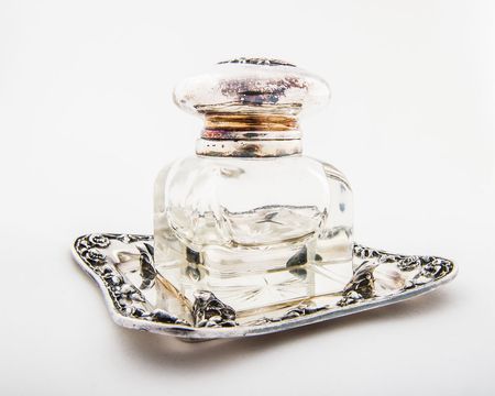 Lot #175 William H. Taft: Superior Barbour Silver inkwell set used at the White House - Image 1