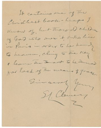 Lot #555 Samuel L. Clemens: 