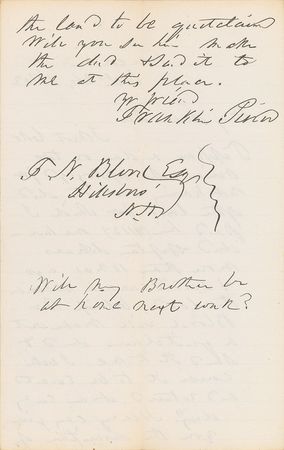 Lot #155 Franklin Pierce Handwritten Letter Signed - Image 2