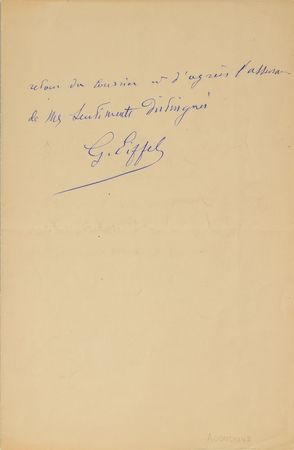 Lot #482 Gustave Eiffel: 