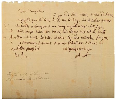 Lot #132 Abigail Adams: Sought-after personal letter by Abigail Adams - Image 1