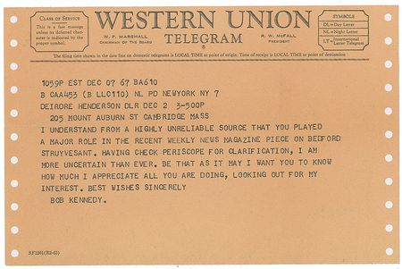 Lot #81 Robert F. Kennedy Telegrams: 