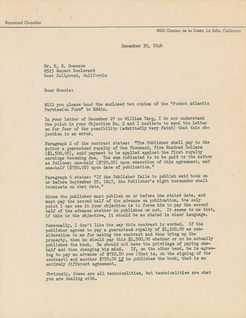 Lot #554 Raymond Chandler: 