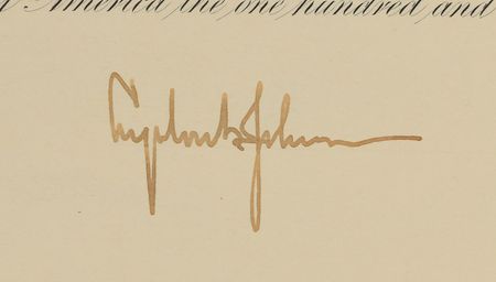 Lot #195 Lyndon B. Johnson Signed Document - Image 2