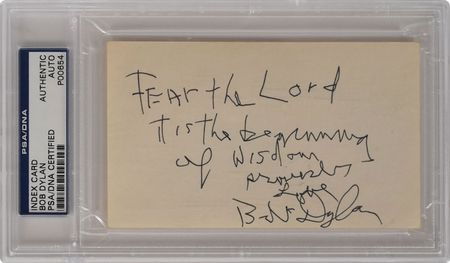 Lot #2085 Bob Dylan Signature - Image 1