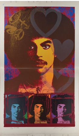 Lot #2458  Prince 'His Royal Badness' Screenprint Diptych. Art Made for Glam Slam Night Club. - Image 1