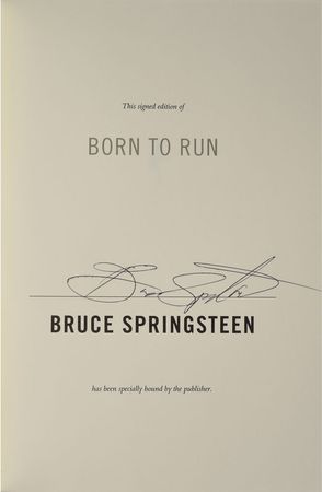 Lot #2305 Bruce Springsteen Signed Book - Image 1