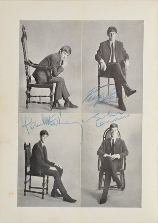 Lot #2005  Beatles 1963 Signed Program