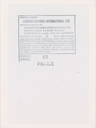 Lot #5200  Prince 1981 Dirty Mind Tour Original Vintage Photograph - Image 2