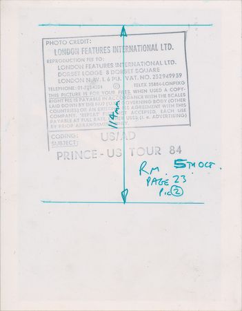 Lot #2466  Prince 1984 Purple Rain Tour Original Vintage Photograph - Image 2