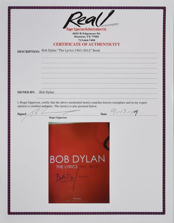 Lot #2093 Bob Dylan Signed Book - Image 3