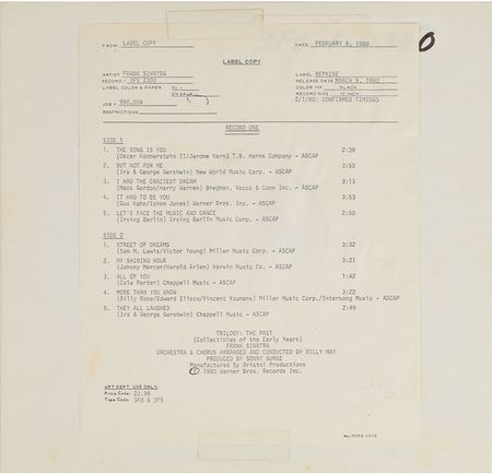 Lot #2207 Frank Sinatra - Image 5