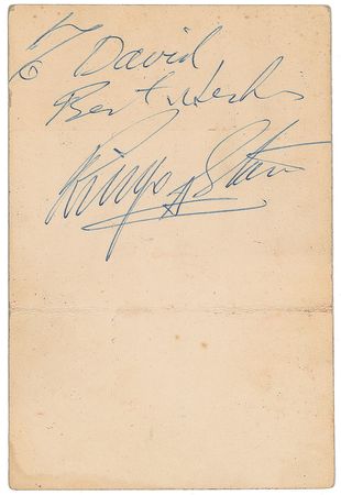 Lot #2075 Ringo Starr Signature - Image 1