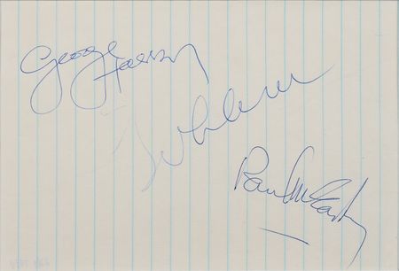Lot #2014  Beatles 1968 Signatures Display - Image 2