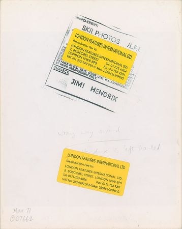 Lot #2103 Jimi Hendrix Original Photograph - Image 2