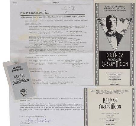Lot #2481  Prince Signed Cherry Moon Poster - Image 3