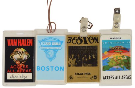 Lot #2367 Brad Delp's Set of (4) Boston Backstage