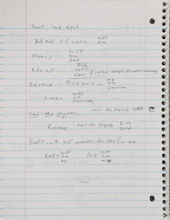 Lot #2338 Brad Delp's Notebook with Handwritten Notes and Lyrics - Image 3