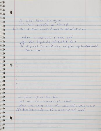 Lot #2338 Brad Delp's Notebook with Handwritten Notes and Lyrics - Image 8
