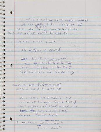 Lot #2338 Brad Delp's Notebook with Handwritten Notes and Lyrics - Image 9
